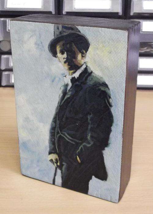 Mixed medium transfer on block wood - as per photos