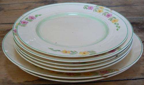 Lot of 7 chipped Newhall Hanley England crockery items