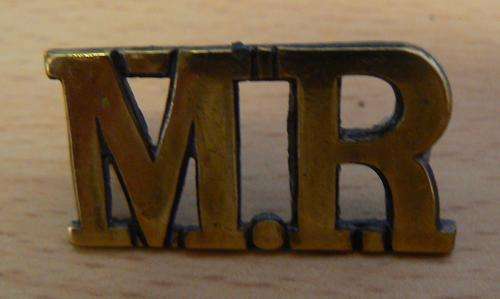 New South Wales Mounted Rifles boer war brass shoulder title - 1 lug broken