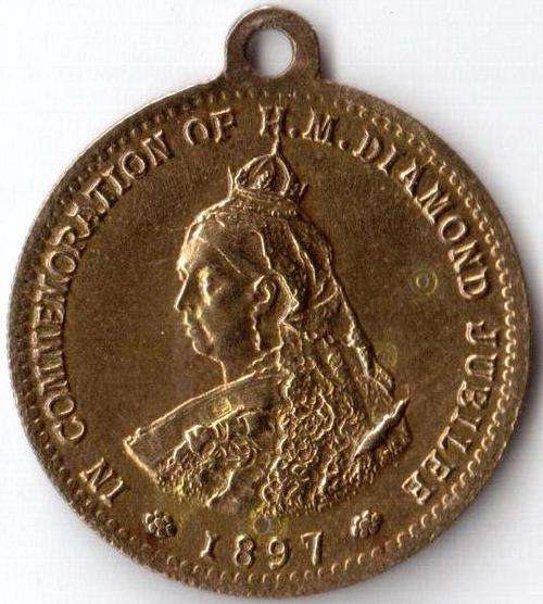 Queen Victoria Diamond Jubilee medallion 1897, by Barratt & Co Sweets - excellent condition