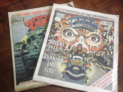 2000AD, featuring Judge Dread, no.231 & 415 - as per photos