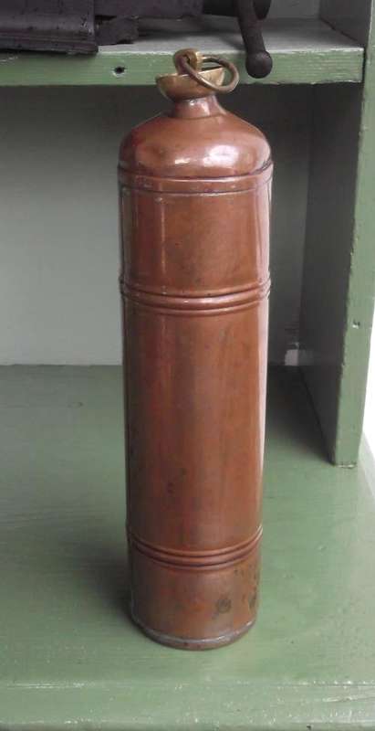 Antique copper hot water bottle/bed warmer - possibly French