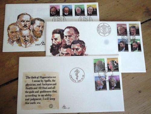 Set of 3 Transkei FDC's - Heroes of Medicine