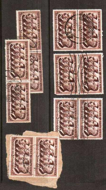 SA Union 3d (Prime Ministers) 1960 used pairs (x6) - one bid for all