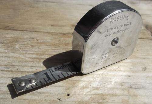 Vintage Rabone inter-flex tape measure 6ft - advertising Coate's Fencing Ltd, Bridgwater