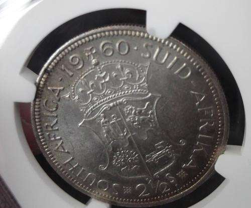 SA Union Half Crown 1960, NGC graded AU58 - only 12000 minted