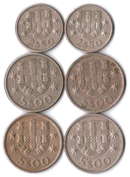 Portugal - Lot of 2.5 & 5 Escudos coins from the early 1960's