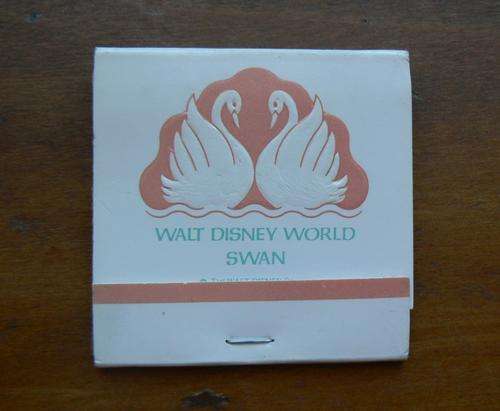 Vintage Walt Disney World Swan hotel matchbook - unused