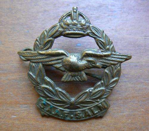 SA Air force metal cap badge