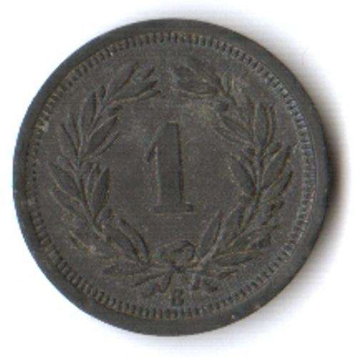 Switzerland 1 Rappen 1945 zinc *excellent detail*