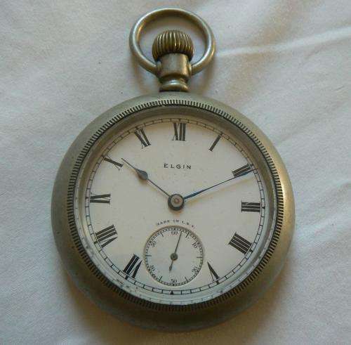 Large vintage 294 pocket watch 1920, 7 jewels serial 22991414, runs intermittently