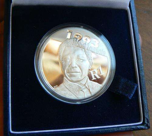 R1 silver proof Mandela 2007 in SAM box with CoA #784
