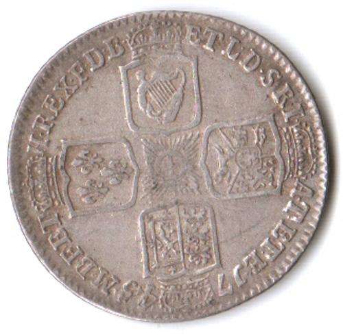 1745 Great Britain silver George II shilling