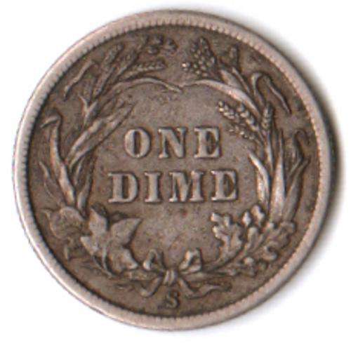 1897S USA silver Dime