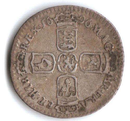 Great Britain silver William III 6 Pence 1696 - York mintmark
