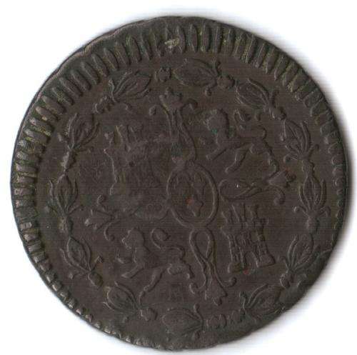 Spain 8 Maravedis 1813 with C counterstamp on obverse