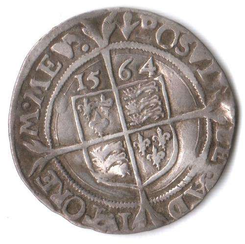 Tudor England Elizabeth 1 silver hammered 6 Pence 1564, great coin