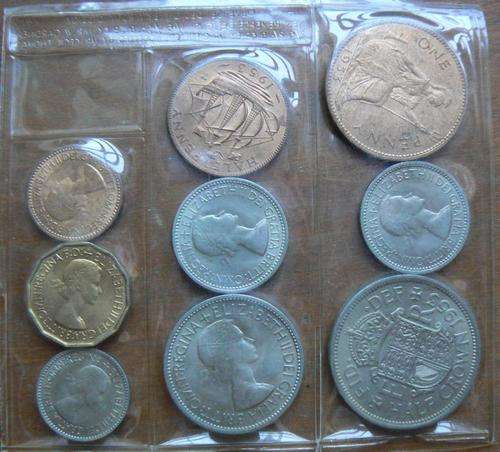 1953 Great Britain mint set - sealed 9 coins - book value $65