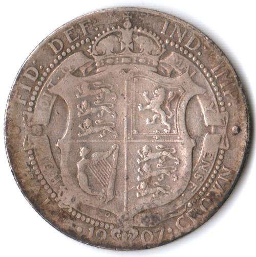 1907 Great Britain silver Half Crown - CV $20 in F