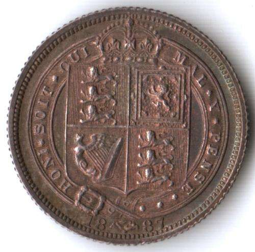 1887 Great Britain silver 6 pence *excellent*