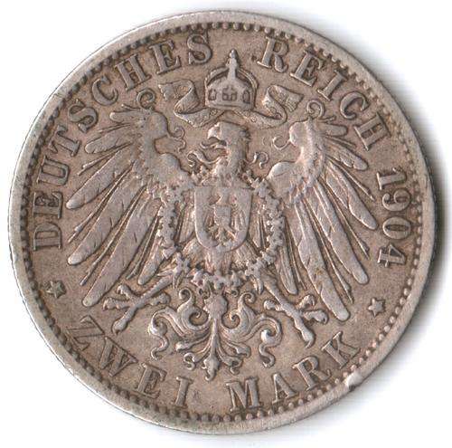 1904A Germany Prussia silver 2 Mark