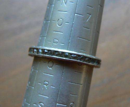 Vintage silver ring with unknown stones, size 17 (P)