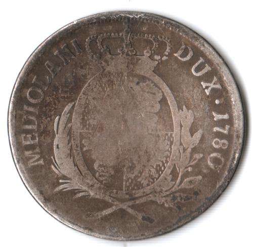 1780 Italy Milan 1/2 Scudo (3 Lire), silver