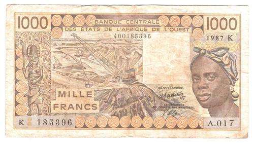 Senegal 1 000 Francs 1987