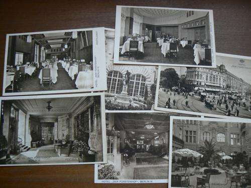 Lot of 7 unused postcards Germany Berlin Hotel Der Furstenhof
