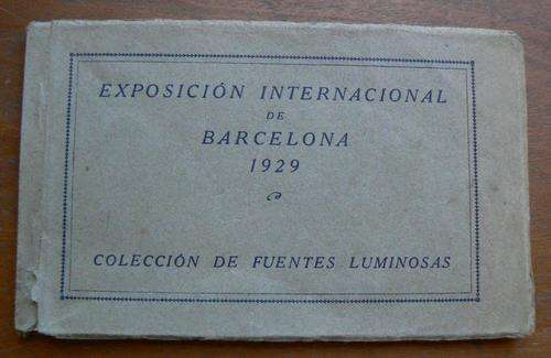 Barcelona International Exhibition 1929 booklet of 12 unused colour postcards