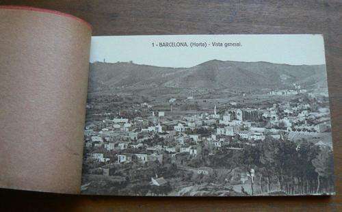 Rare unused booklet of 10 postcards Barcelona (Horta) with protective paper - early 1900s