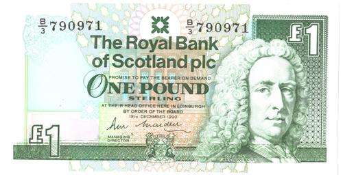1990 Royal Bank of Scotland 1 Pound UNC p351a