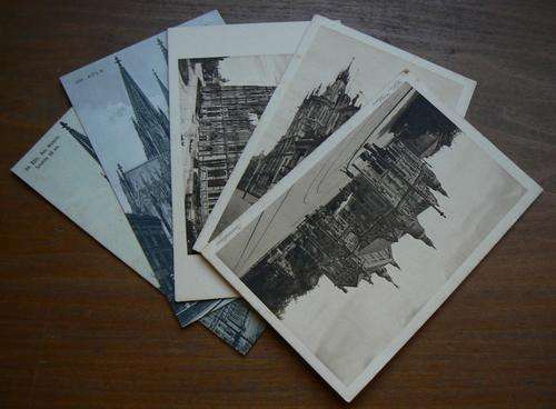 Early 1900`s lot of 5 old postcards of Koln, Germany