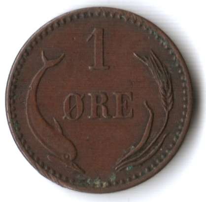 1889 Denmark 1 Ore