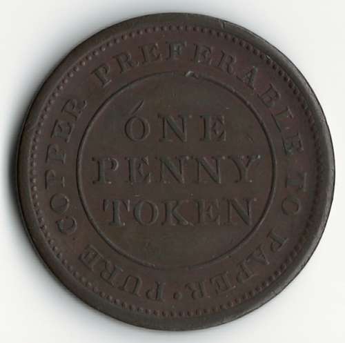 1813 Canada Trade & Navigation Penny token - rare