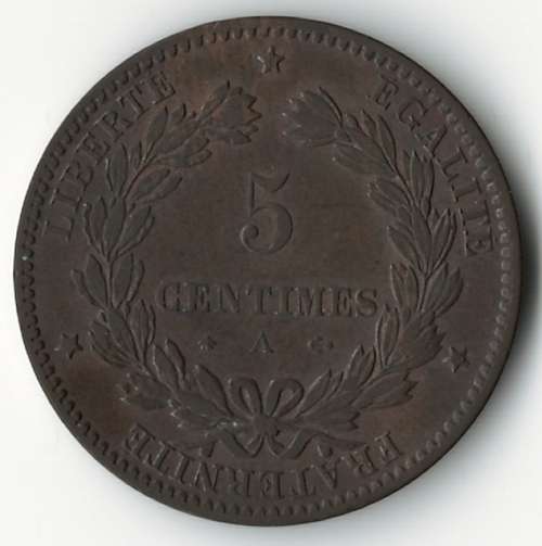 1873A France 5 Centimes *great coin