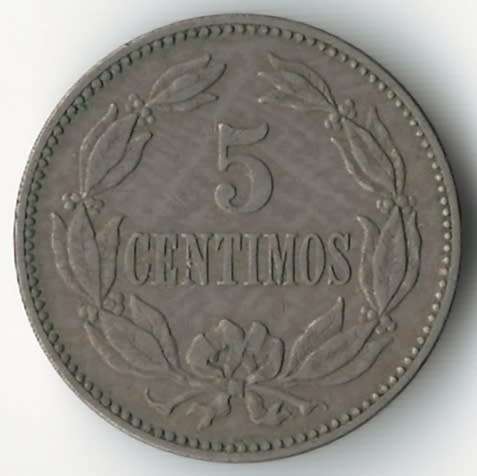 1896 Venezuela 5 Centimos