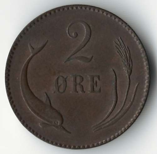 1875 Denmark 2 Ore