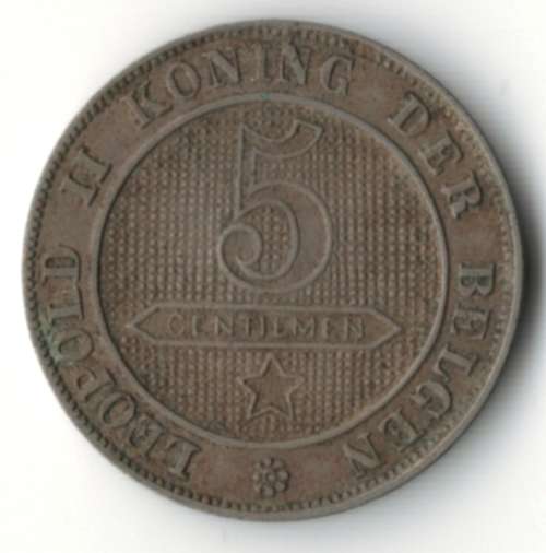 1900 Belgium 5 Centiemen