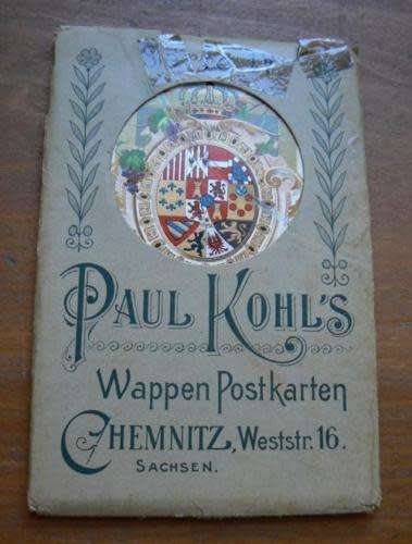 Very rare Series IV set of 10 heraldic postcards Paul Kohl Germany circa 1905