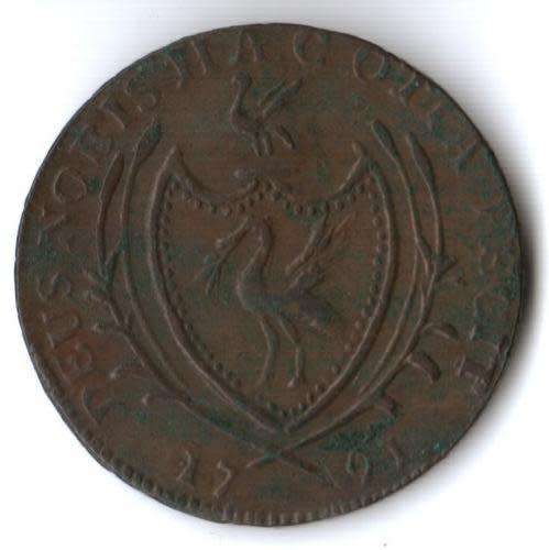 Liverpool half penny token 1791 - rare version
