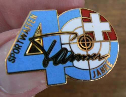 Switzerland Sports Shooting 40 Years pin badge