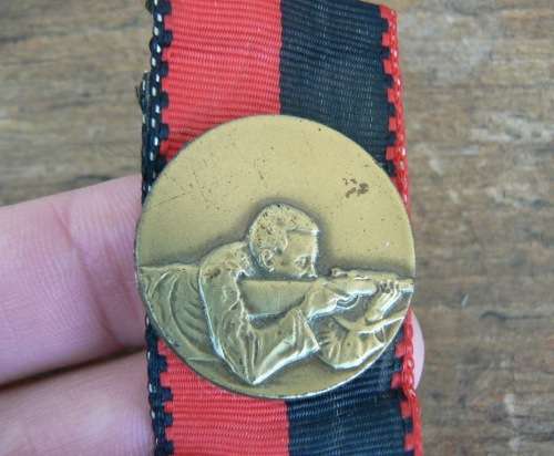Switzerland shooting medal stack on ribbon