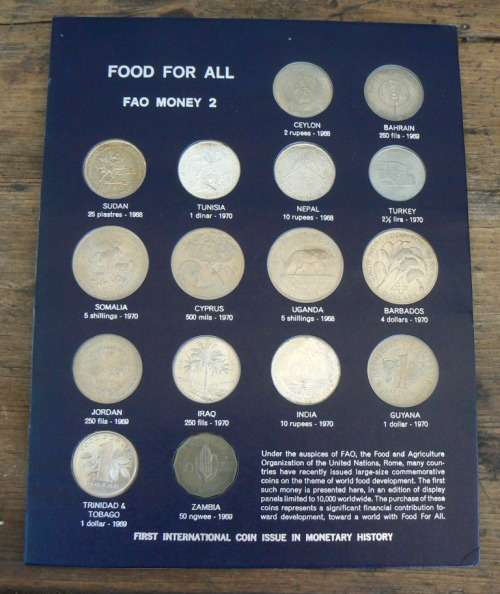 FAO official board #2 1968-1970, 16 coins in total - price reduced!