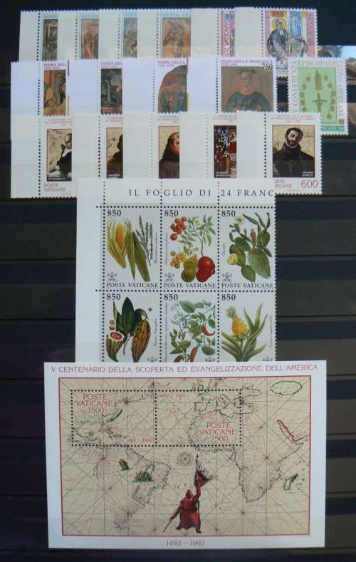 Vatican full set of 1992 MNH stamps