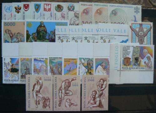 Vatican 7 sets of Airmail stamps MNH 1974, 1976, 1978, 1980, 1983, 1986 & 1992