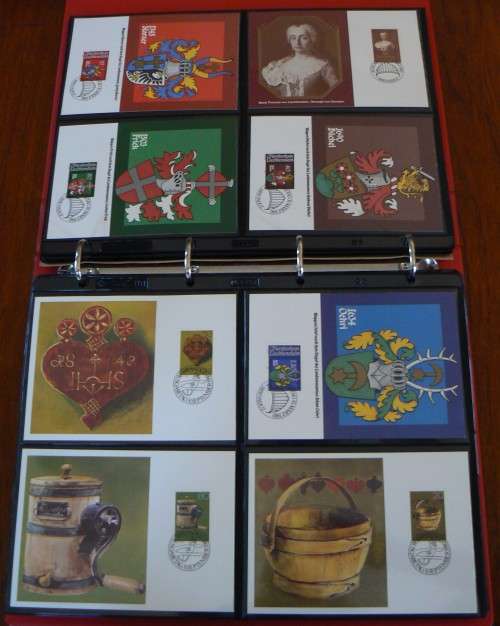 Liechtenstein large collection of 157 maxi cards 1978-1984 - MK1 to MK50 - in Losan folder, CV$300+