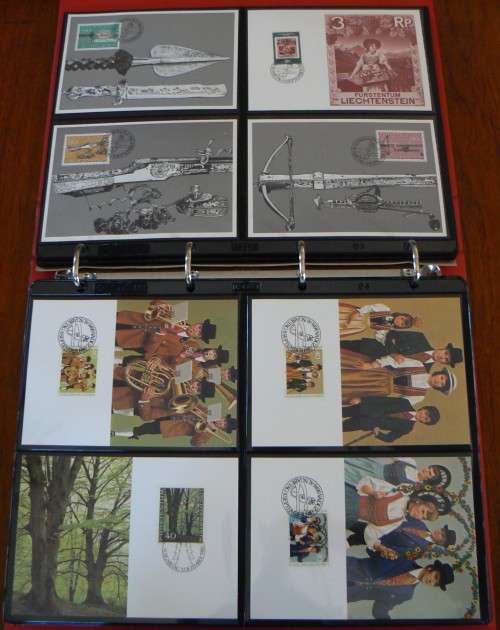 Liechtenstein large collection of 157 maxi cards 1978-1984 - MK1 to MK50 - in Losan folder, CV$300+