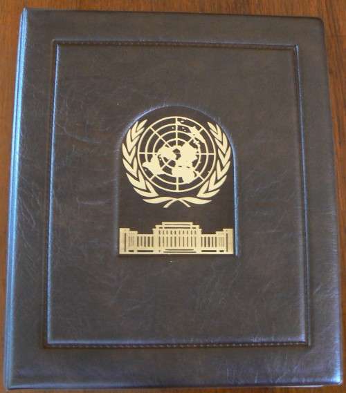 United Nations full set of Geneva MNH stamps 1979-1983 + 1986 in official German info folder