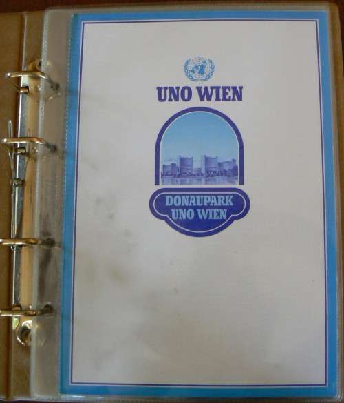 United Nations full set of Vienna MNH stamps 1979-1984 + 1986, 1987 in official German info folder